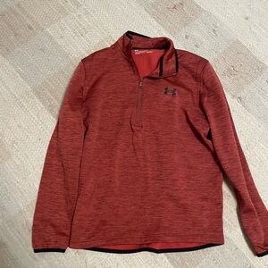 Under Armour Red Quarter-Zip Pullover Mens Small